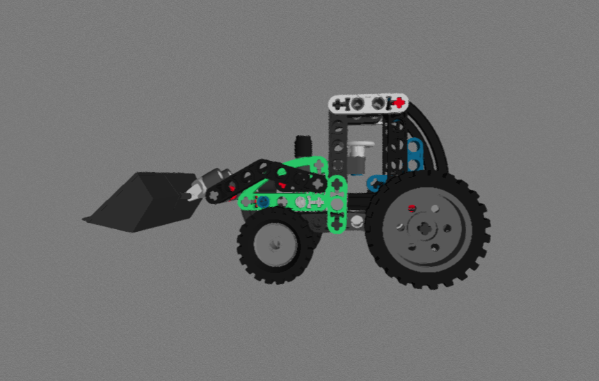 乐高拖拉机玩具3D模型