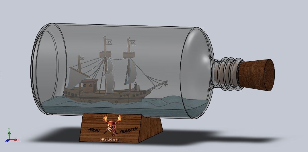 3D瓶船